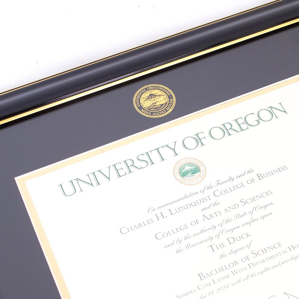Oregon Seal, Josten's, Black, Frames & Albums, Grad, Diploma Frame, Tassel display, Classic, Gold Foil, Seal, 909483
